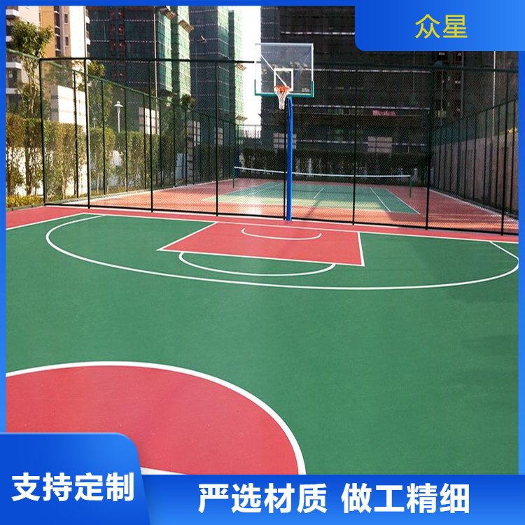 长沙市塑胶跑道篮球场硅PU - 价格